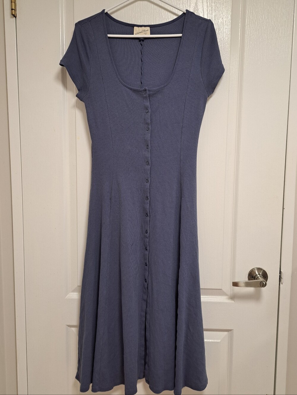 Universal Thread Blue Button-Front Midi Dress